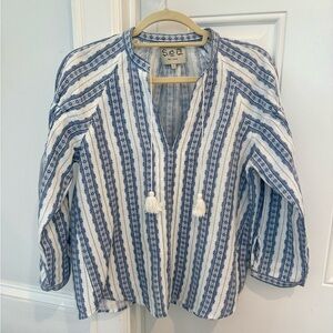 Sea New York Long Sleeve Linen Blouse